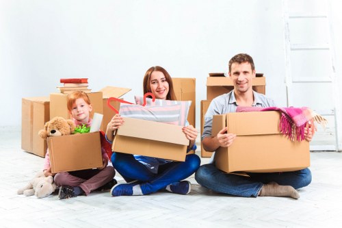 Handling desks and office furniture during a Monken Hadley office move