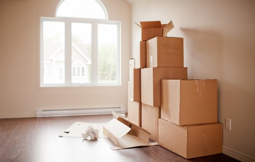 Packing and loading office furniture for a local move